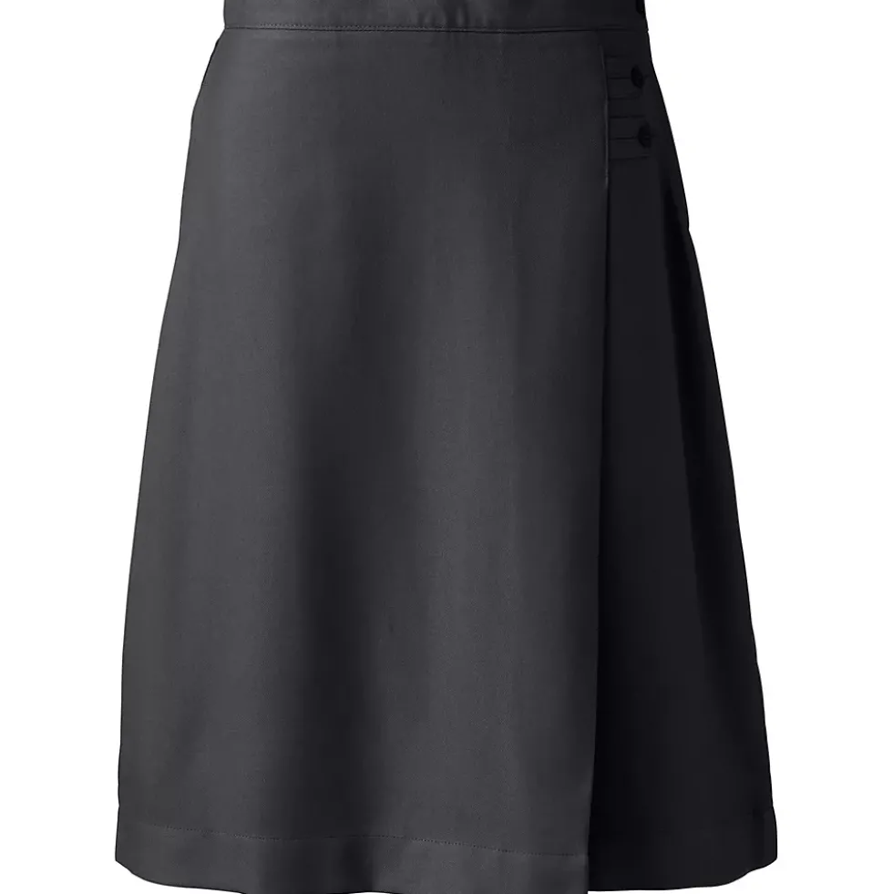 School Uniform Girls Solid A-line Skirt Below the Knee