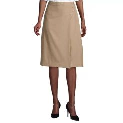 School Uniform Girls Solid A-line Skirt Below the Knee