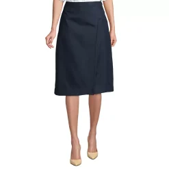 School Uniform Girls Solid A-line Skirt Below the Knee