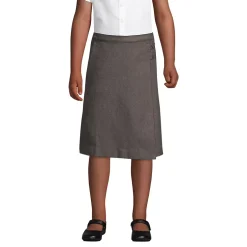 School Uniform Girls Solid A-line Skirt Below the Knee