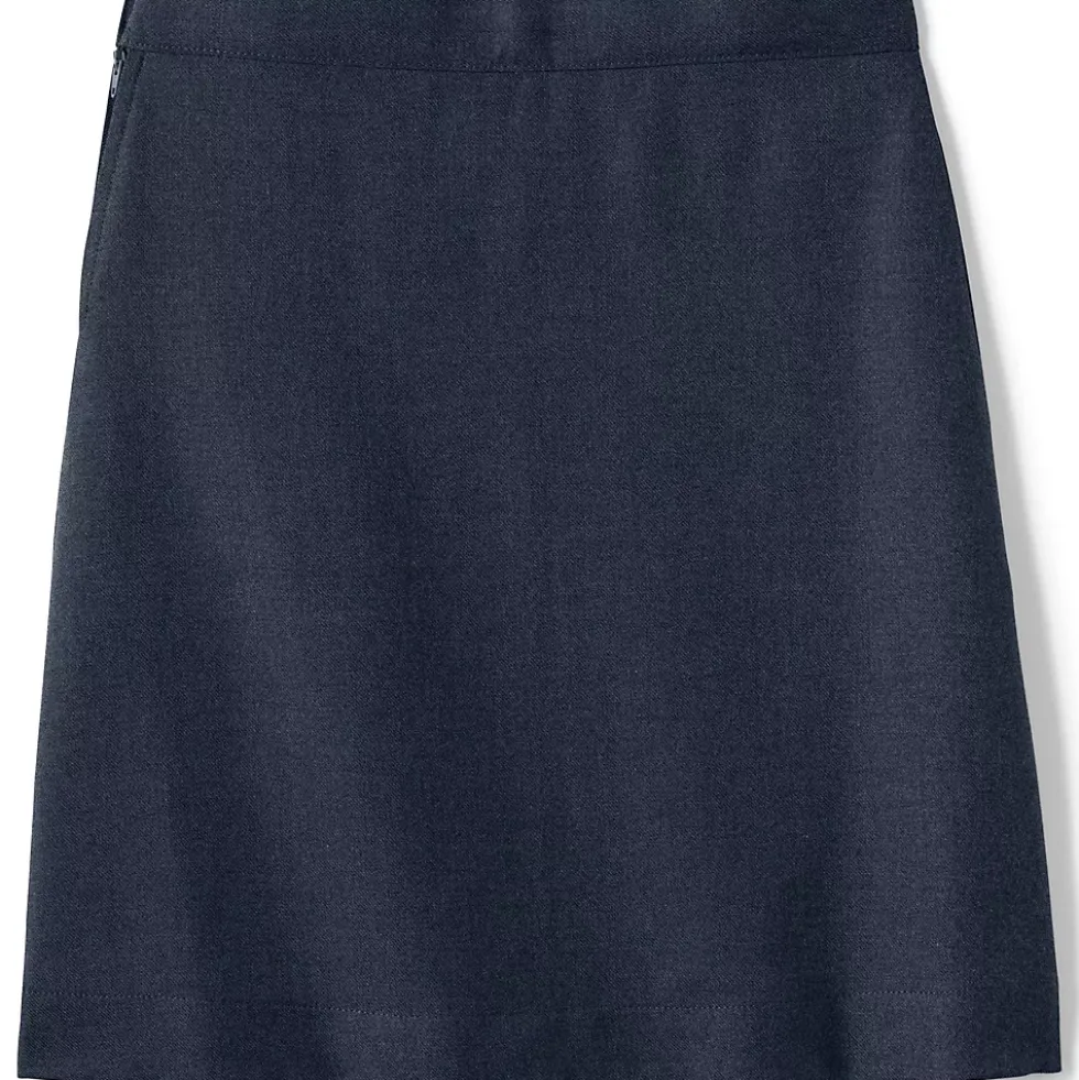 School Uniform Girls Solid A-line Skirt Below the Knee