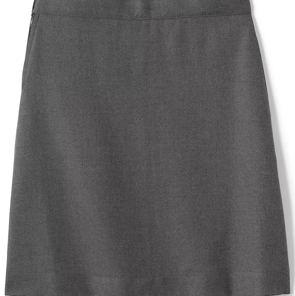 School Uniform Girls Solid A-line Skirt Below the Knee