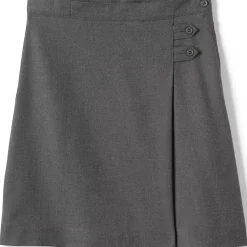 School Uniform Girls Solid A-line Skirt Below the Knee