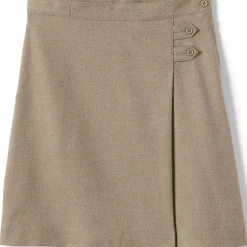 School Uniform Girls Solid A-line Skirt Below the Knee