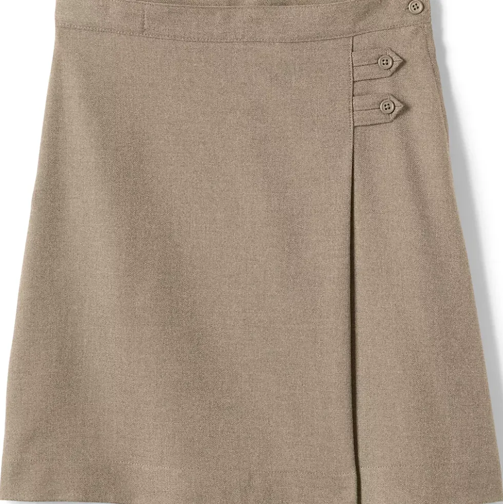 School Uniform Girls Solid A-line Skirt Below the Knee