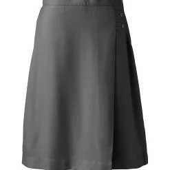 School Uniform Girls Solid A-line Skirt Below the Knee