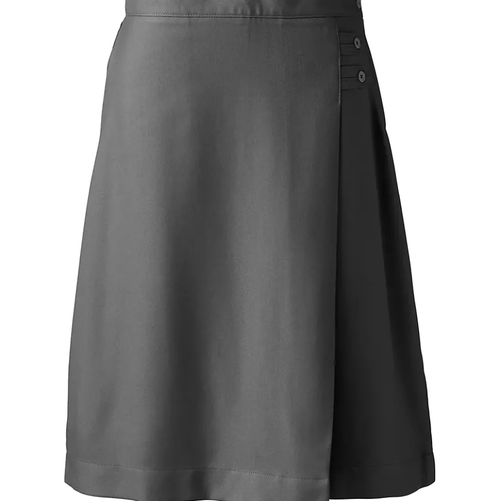 School Uniform Girls Solid A-line Skirt Below the Knee