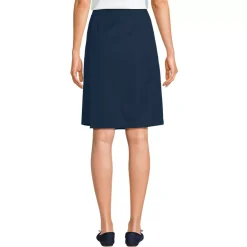 School Uniform Girls Solid A Line Tab Skort Top of Knee