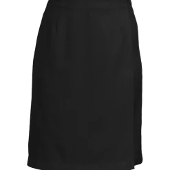 School Uniform Girls Solid A Line Tab Skort Top of Knee