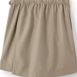 School Uniform Girls Solid A Line Tab Skort Top of Knee