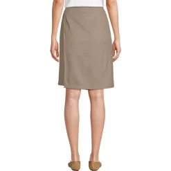 School Uniform Girls Solid A Line Tab Skort Top of Knee