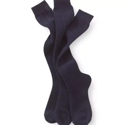 School Uniform Girls Solid Cable Knee Socks (3-pack)