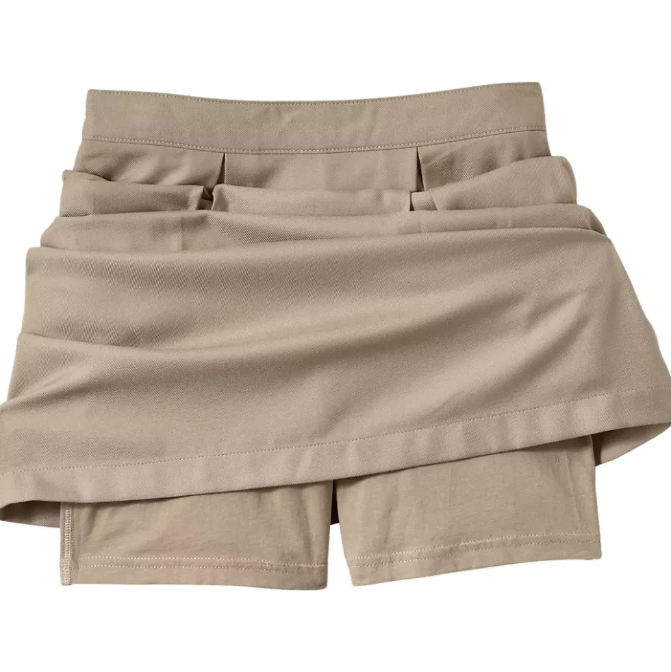School Uniform Girls Solid Pleated Skort Top of Knee