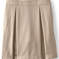 School Uniform Girls Solid Pleated Skort Top of Knee