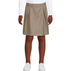 School Uniform Girls Solid Pleated Skort Top of Knee