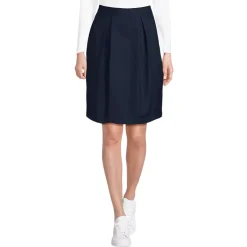 School Uniform Girls Solid Pleated Skort Top of Knee
