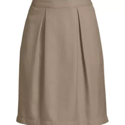 School Uniform Girls Solid Pleated Skort Top of Knee