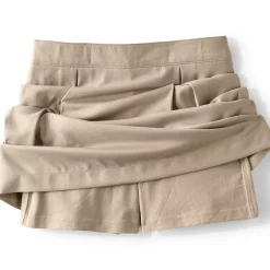 School Uniform Girls Solid Pleated Skort Top of Knee