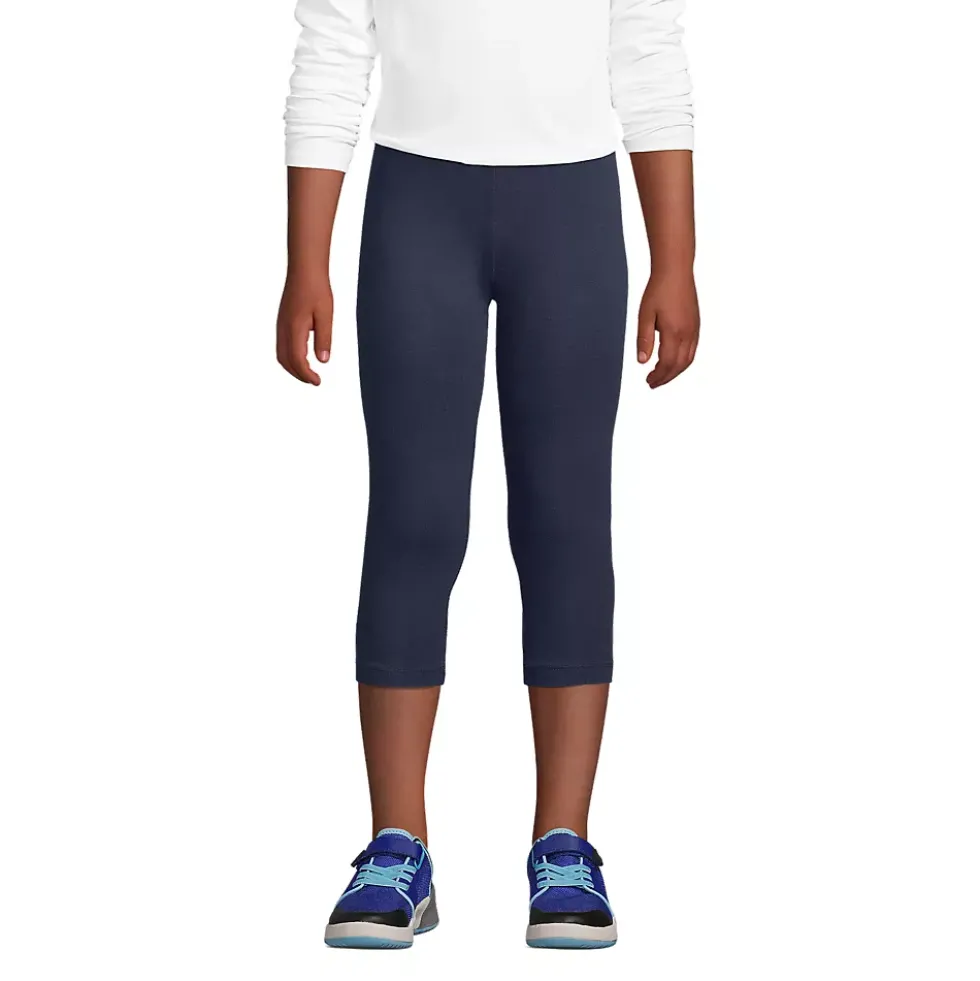 School Uniform Girls Tough Cotton Capri Leggings