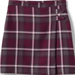 School Uniform Juniors Plaid A-line Skirt Below the Knee