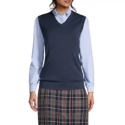 School Uniform Kids Cotton Modal Fine Gauge Sweater Vest