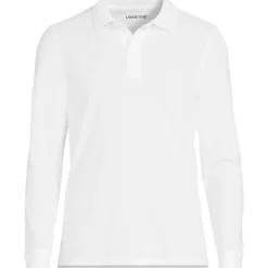School Uniform Kids Long Sleeve Mesh Polo Shirt