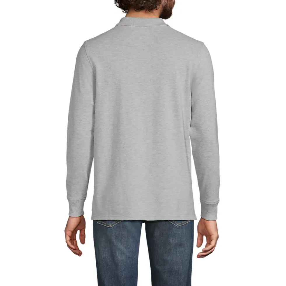 School Uniform Kids Long Sleeve Mesh Polo Shirt