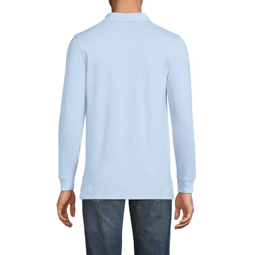 School Uniform Kids Long Sleeve Mesh Polo Shirt