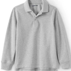 School Uniform Kids Long Sleeve Mesh Polo Shirt