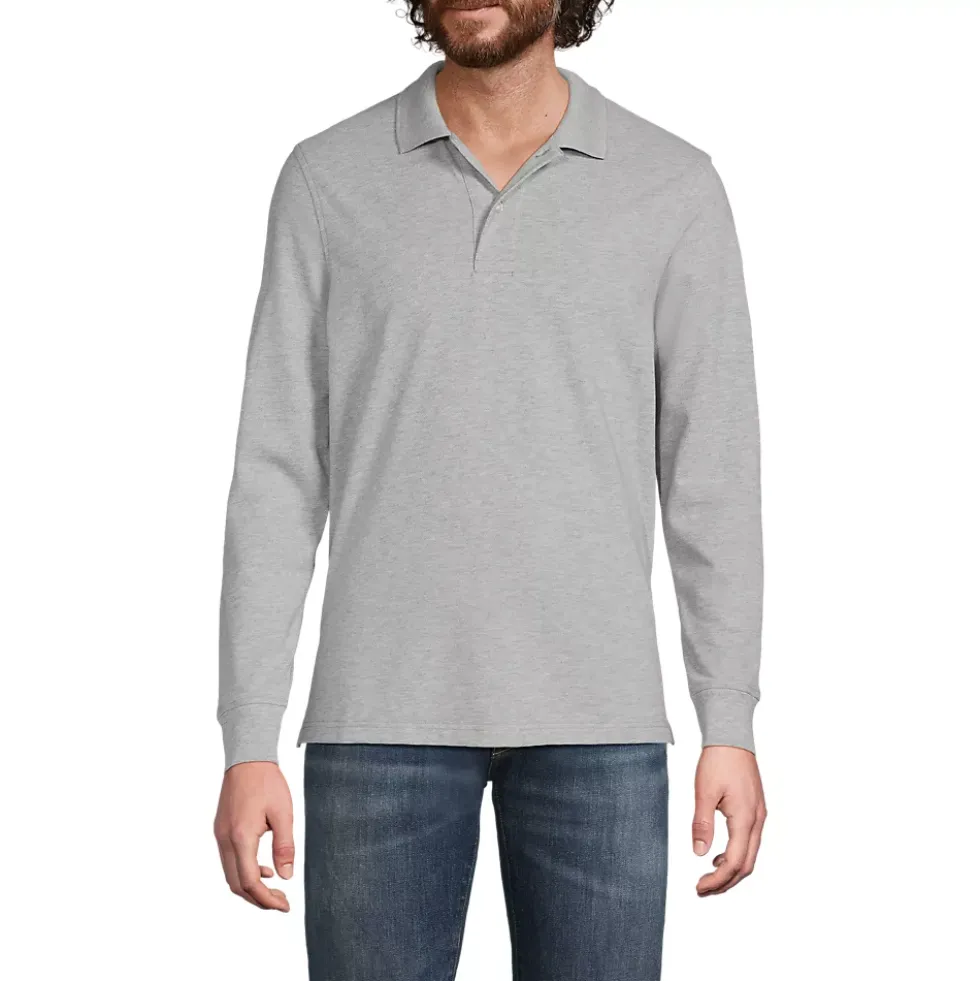 School Uniform Kids Long Sleeve Mesh Polo Shirt