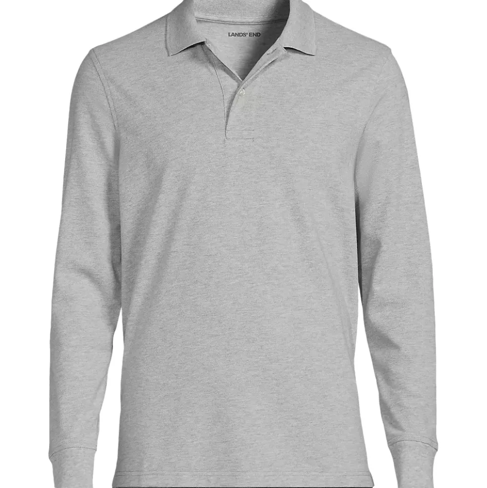 School Uniform Kids Long Sleeve Mesh Polo Shirt