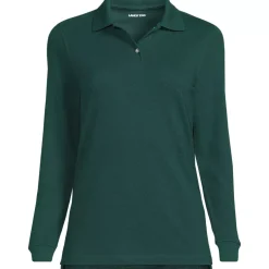 School Uniform Kids Long Sleeve Mesh Polo Shirt