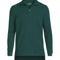 School Uniform Kids Long Sleeve Mesh Polo Shirt