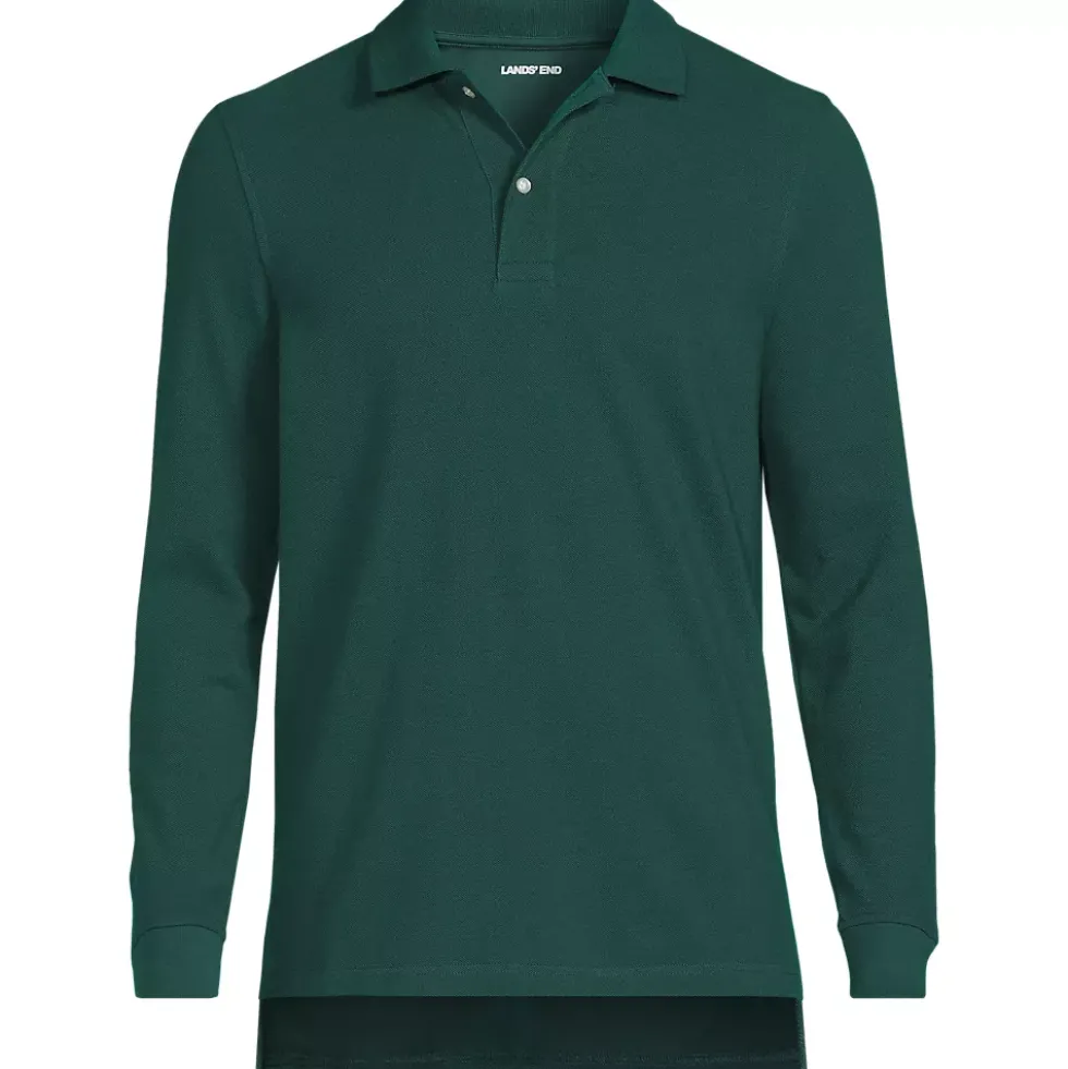 School Uniform Kids Long Sleeve Mesh Polo Shirt