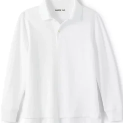 School Uniform Kids Long Sleeve Mesh Polo Shirt