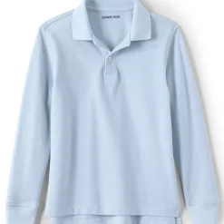 School Uniform Kids Long Sleeve Mesh Polo Shirt