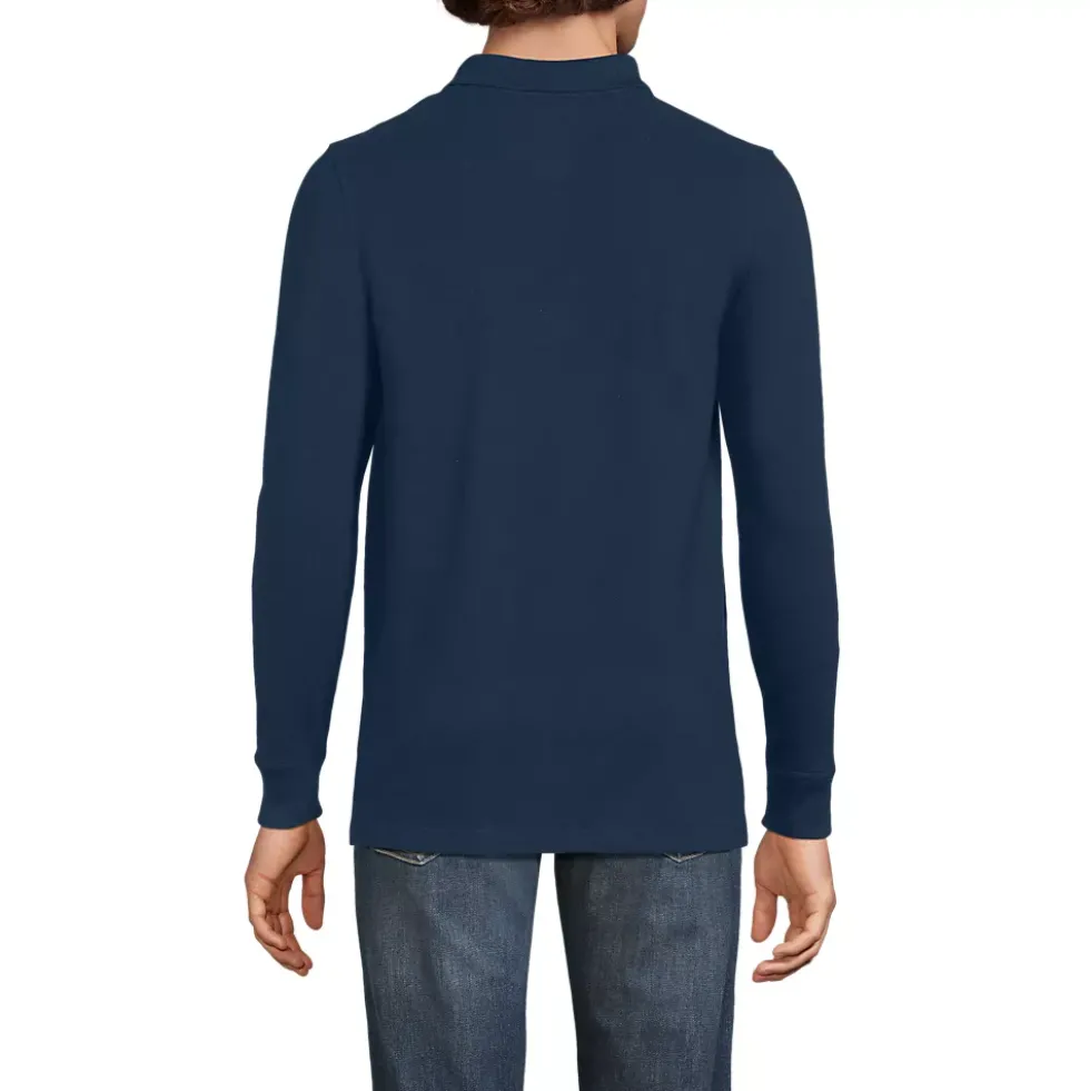 School Uniform Kids Long Sleeve Mesh Polo Shirt
