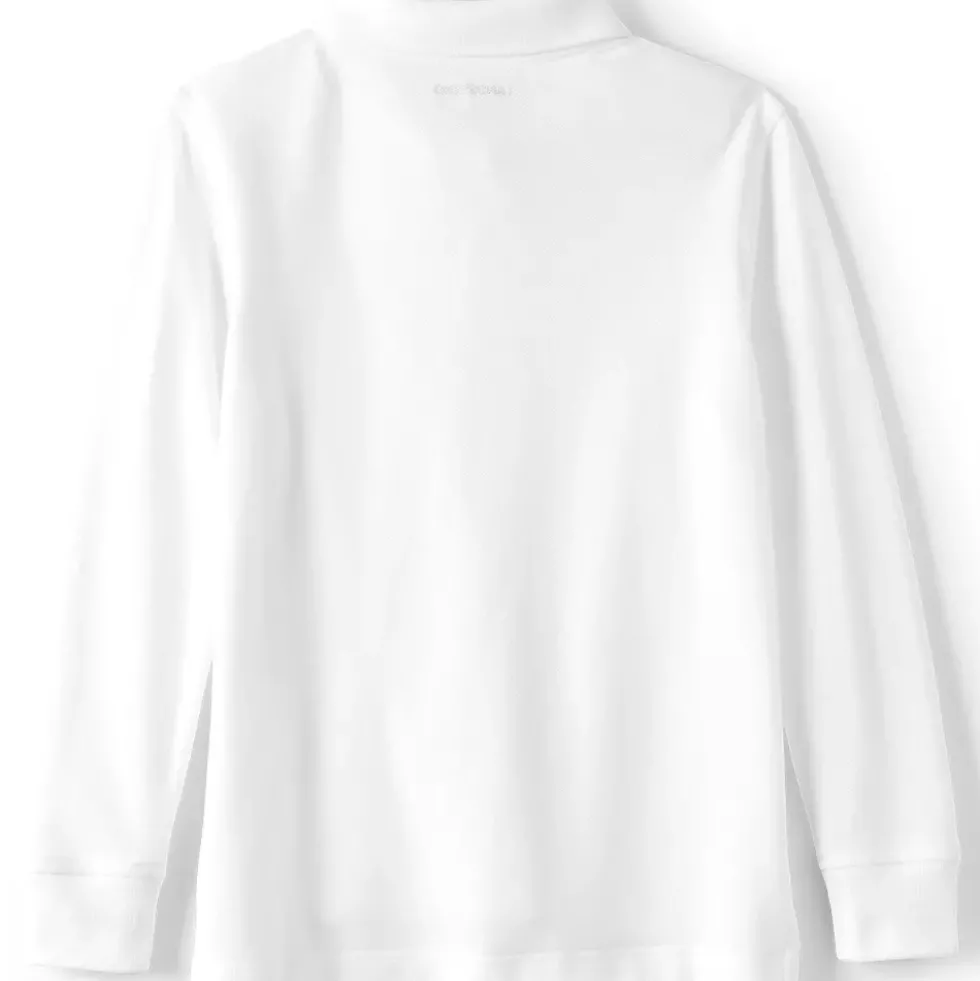 School Uniform Kids Long Sleeve Mesh Polo Shirt