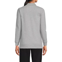 School Uniform Kids Long Sleeve Mesh Polo Shirt