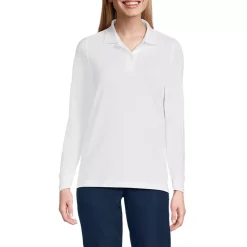School Uniform Kids Long Sleeve Mesh Polo Shirt