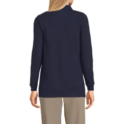 School Uniform Kids Long Sleeve Mesh Polo Shirt