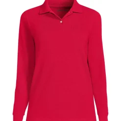School Uniform Kids Long Sleeve Mesh Polo Shirt
