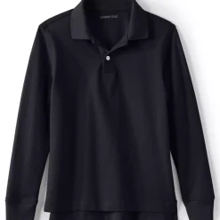 School Uniform Kids Long Sleeve Mesh Polo Shirt