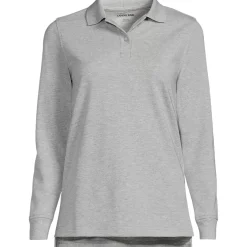 School Uniform Kids Long Sleeve Mesh Polo Shirt