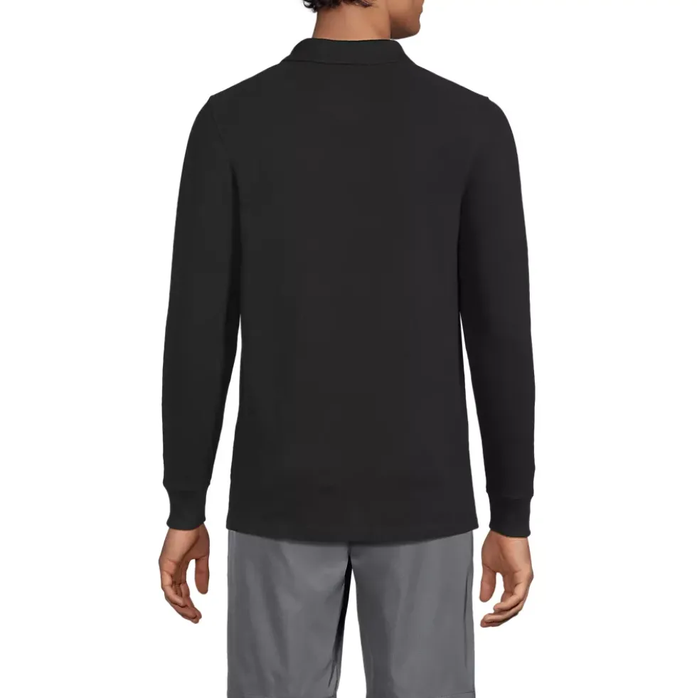 School Uniform Kids Long Sleeve Mesh Polo Shirt