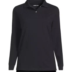 School Uniform Kids Long Sleeve Mesh Polo Shirt