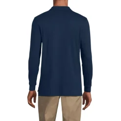 School Uniform Kids Long Sleeve Interlock Polo Shirt