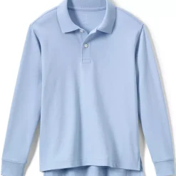 School Uniform Kids Long Sleeve Interlock Polo Shirt