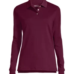 School Uniform Kids Long Sleeve Interlock Polo Shirt