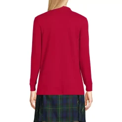 School Uniform Kids Long Sleeve Interlock Polo Shirt